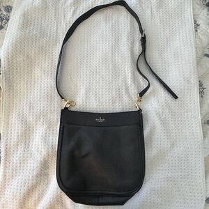 Like New Black Kate Spade Pebbled Leather Cross-Body Bag